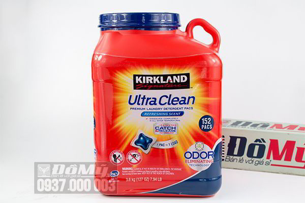 Viên giặt Kirland Singuature Ultra Clean 152 viên của Mỹ