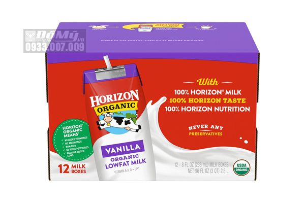 Sữa tươi hữu cơ Vani Horizon Organic 12 hộp x 236ml (thùng)