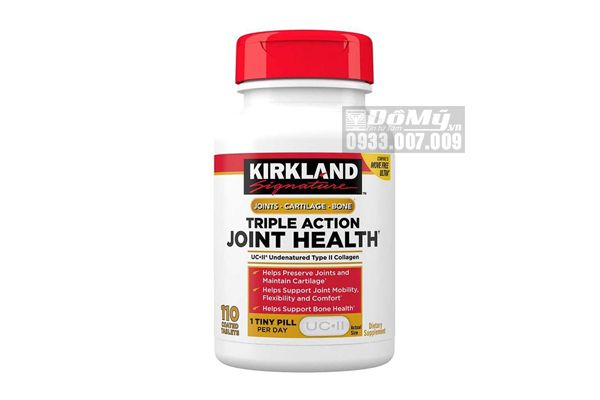 Viên bổ xương khớp Kirkland Triple Action Joint Health 110 viên của Mỹ
