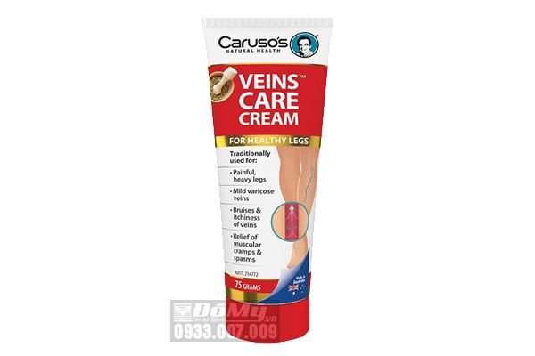 Kem bôi điều trị suy giãn tĩnh mạch Caruso’s Veins Care Cream 75g của Úc (tuýp)