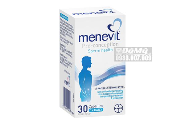 Viên uống hỗ trợ sinh sản dành cho nam giới Menevit 30 viên của Úc