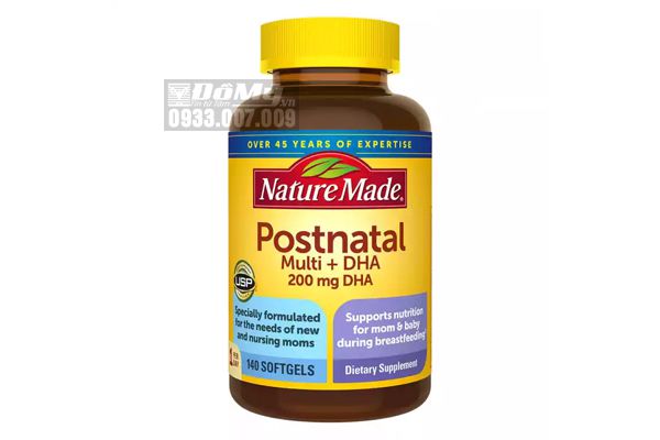 Vitamin dành cho phụ nữ cho con bú Postnatal Multi DHA 140 viên của Mỹ