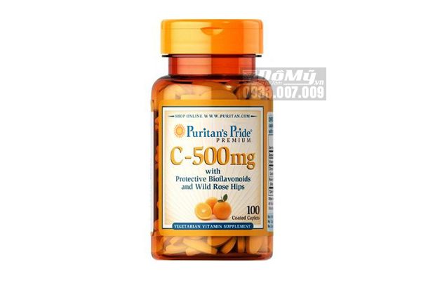 Vitamin C 500mg puritan's pride hộp 100 viên - Vitamin C của Mỹ