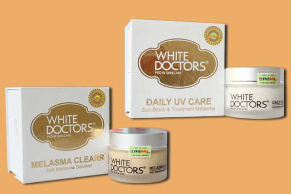 Để đặc trị cho làn da sạm, nám, tàn nhang, White Doctors có dòng sản phẩm Bộ đôi "Siêu trị nám" - Daily UV Care & Melasma Clearr 