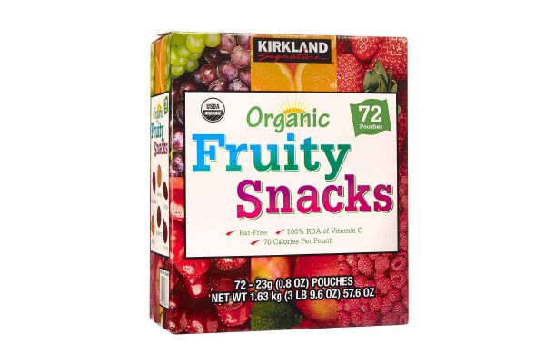 Kẹo dẻo trái cây Kirkland Organic Fruity Snacks 72 gói